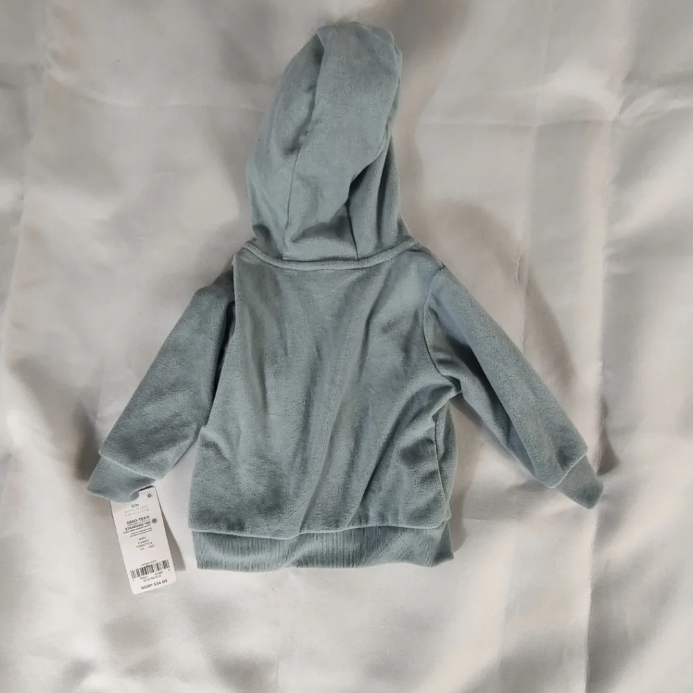 Carter's Sage Blue Kids Hoodie Zip Up Jacket 6M NWT